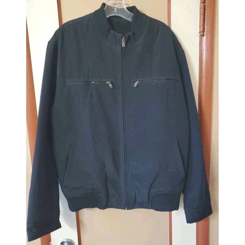 Kenneth Cole Reaction Men's Sweater Jacket Full Zip Size Medium Black